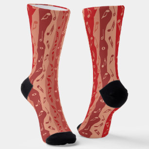 Musiknoten Vertikale Streifen Socken