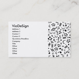 Musiknoten Visitenkarte