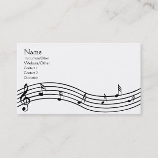 Musiknoten Visitenkarte