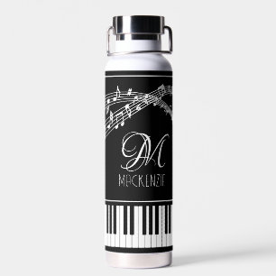Musiknoten Vorgabe-Name des Monogramms Trinkflasche