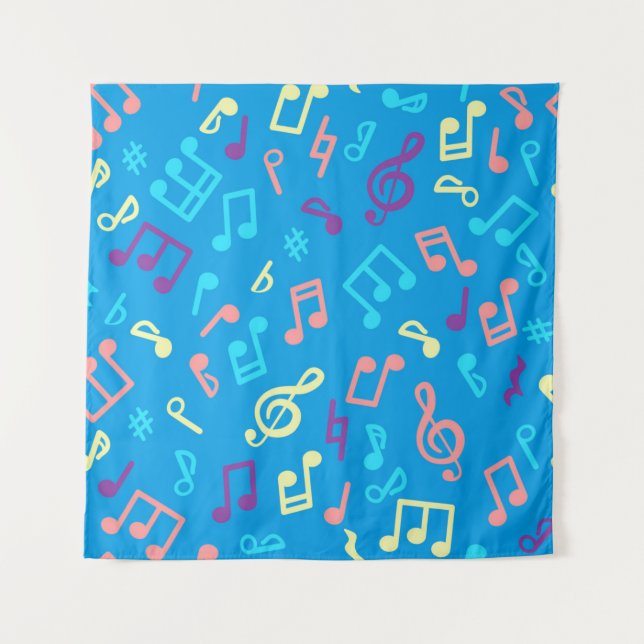 Musiknoten Wandteppich (Vorderseite)