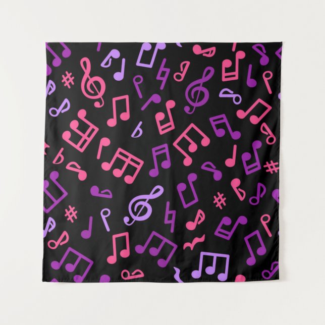 Musiknoten Wandteppich (Vorderseite)