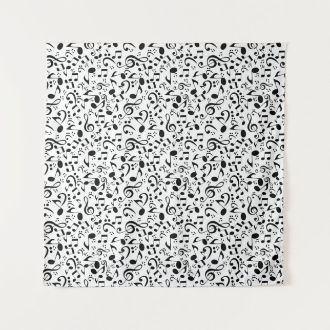 Musiknoten Wandteppich (Vorderseite)