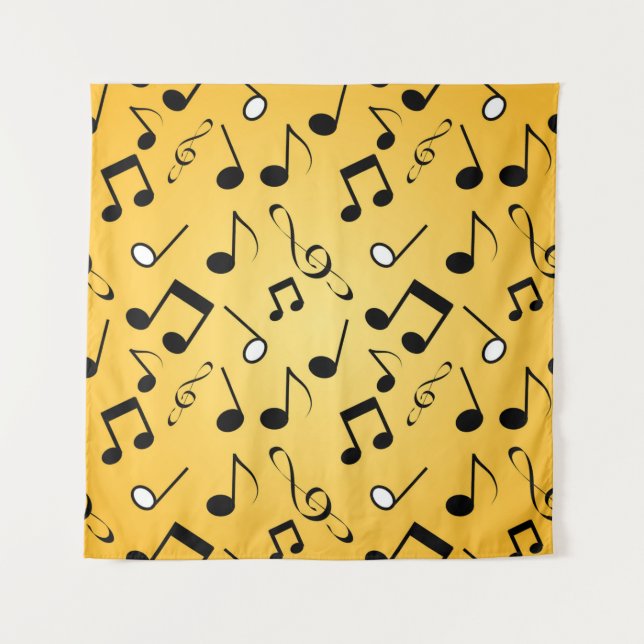 Musiknoten Wandteppich (Vorderseite)