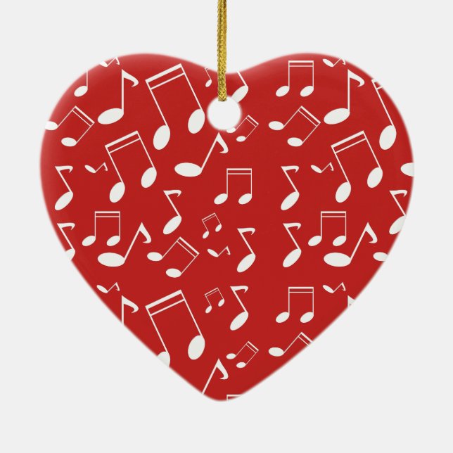 Musiknoten weiß keramik ornament (Hinten)