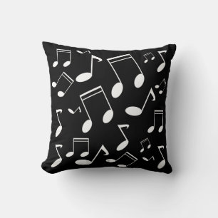 Musiknoten weiß kissen