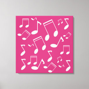 Musiknoten weiß leinwanddruck