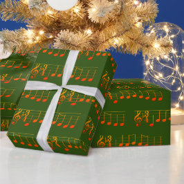 Musiknoten Wir wünschen Ihnen ein frohes Weihnacht Geschenkpapier