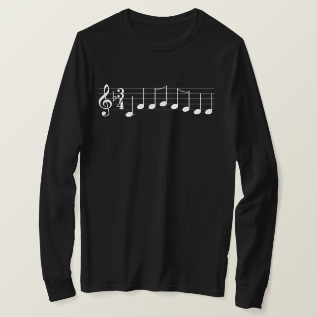 Musiknoten Wir wünschen Ihnen frohe Weihnachtsschn T-Shirt (Design vorne)