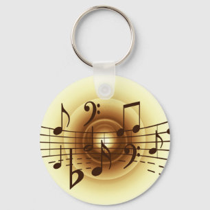 Musiknotenillustration Schlüsselanhänger