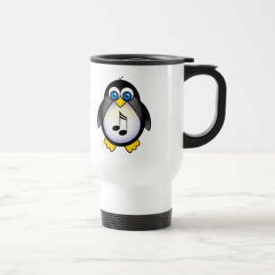 Musiknotenpenguin-Geschenk Reisebecher