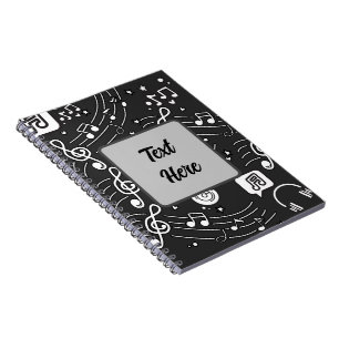 Musiknotens Doodle Spiral Notebook - Ideal für M Notizblock