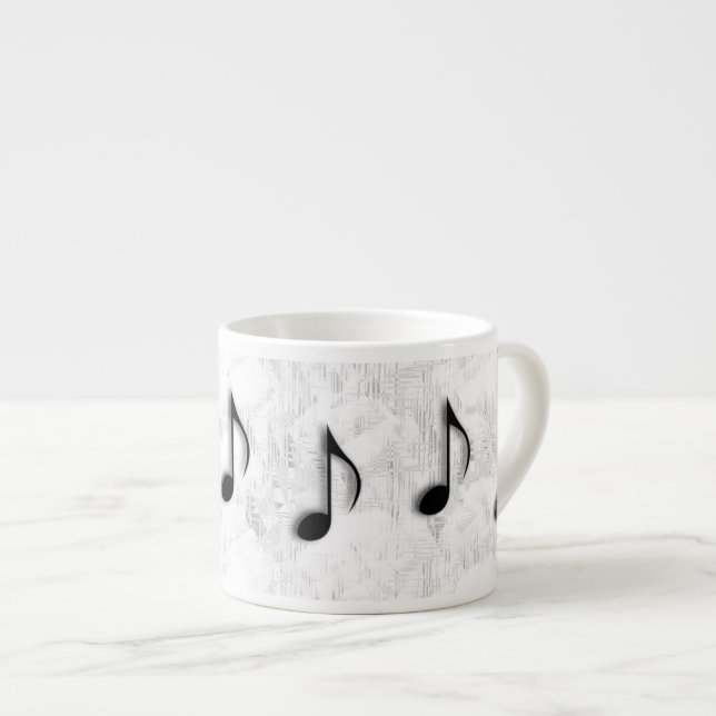 Musiknotens Espresso Tasse (Vorderseite Rechts)