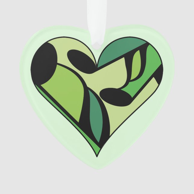 Musiknotens Heart Ornament (Vorderseite)