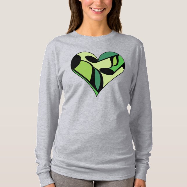 Musiknotens Heart T-Shirt (Vorderseite)