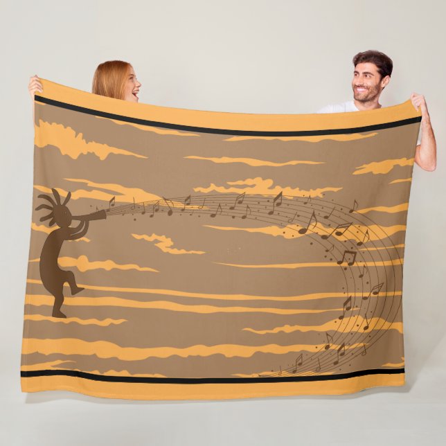 Musiknotens Kokopelli Fleece Blanket (Beispiel)