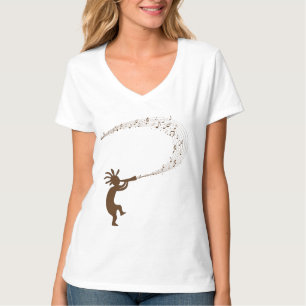 Musiknotens Kokopelli Native American T - Shirt