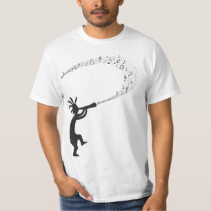 Musiknotens Kokopelli Native American T - Shirt