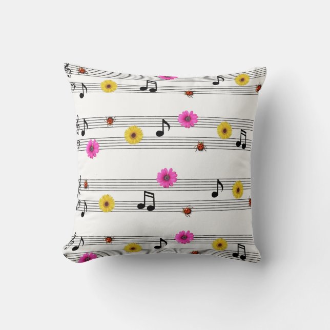 Musiknotens Pillow Kissen (Vorderseite)