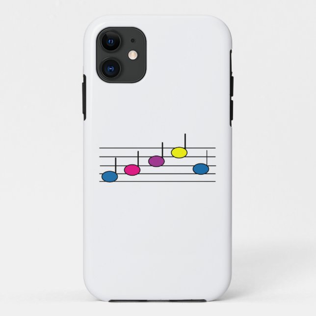 Musiknotens Staff Girly farbenfroh Case-Mate iPhone Hülle (Rückseite)
