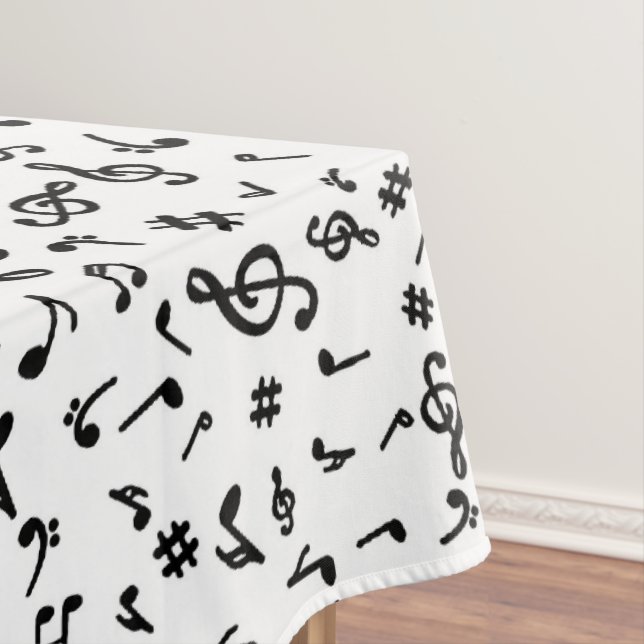Musiknotens Tablecloth Tischdecke (Beispiel)