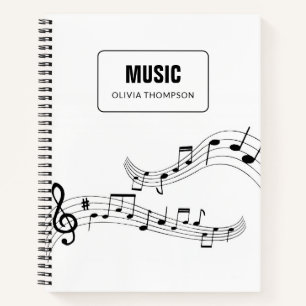 Musiknotens Treble School  Notizbuch