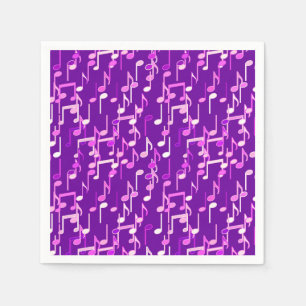 Musiknotes print - violett, lila, vielseitig serviette