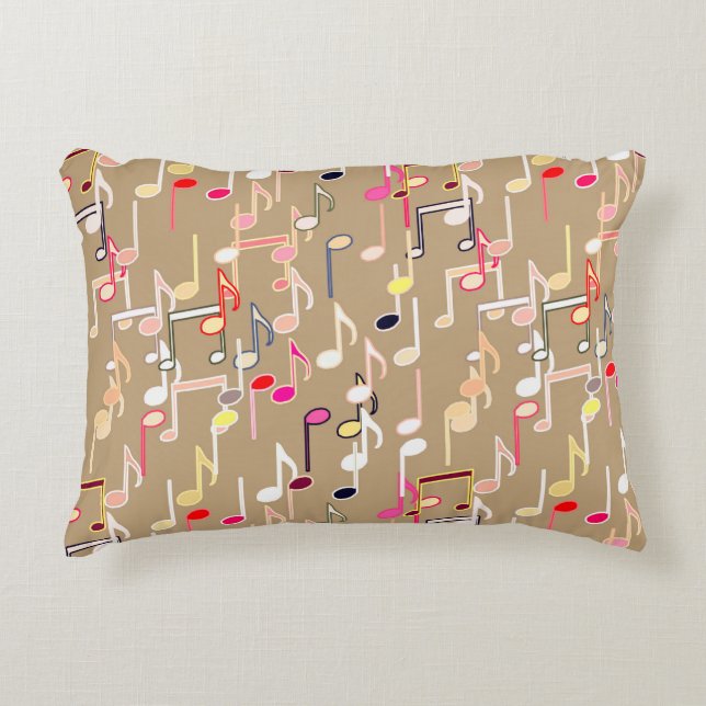 Musiknotes print - violett, lila, vielseitig zierkissen (Vorderseite)