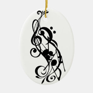 Musiknoteverzierung Keramik Ornament