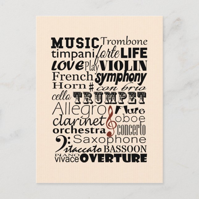 Musikorchester Postkarte (Vorderseite)