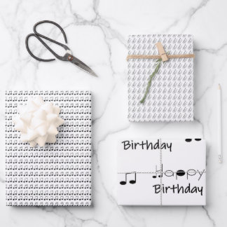 Musikpapier Geschenkpapier Set