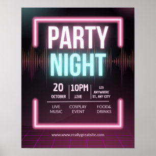 Musikparty-Einladung, Party Night Flyer Poster
