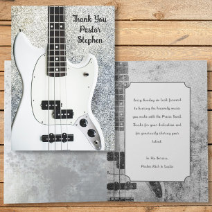 Musikpastor Dankeschön Gitarre Dankeskarte