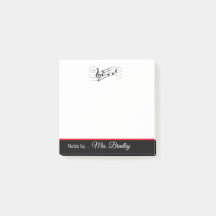 Musikpersonal und Noten Notepad, Musiklehrer