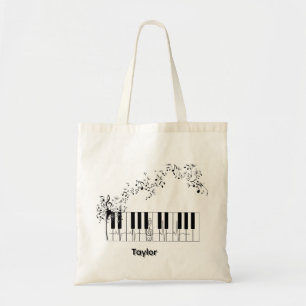 Musikpiano-Blumenzettel Tragetasche