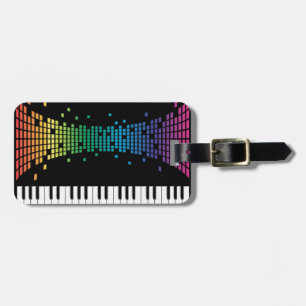 Musikpiano-Instrumentaltastatur mehrfarbig Gepäckanhänger