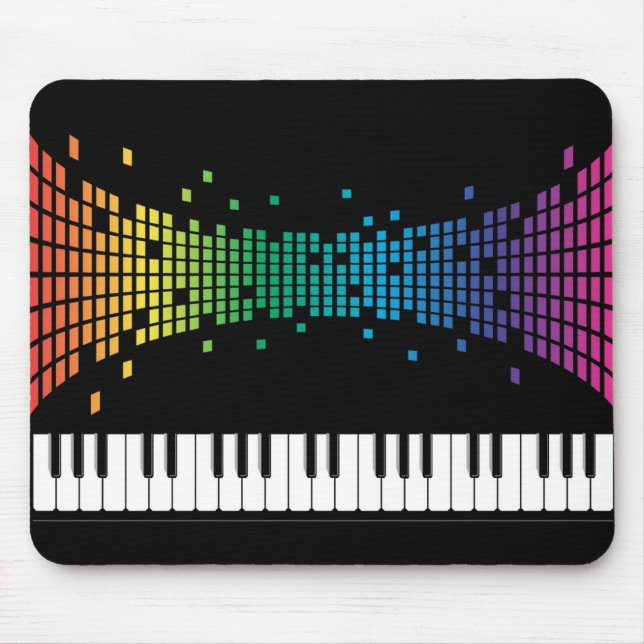 Musikpiano-Instrumentaltastatur mehrfarbig Mousepad (Vorne)