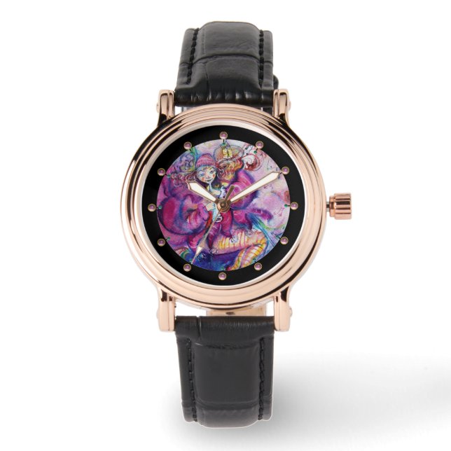 MUSIKPINK CLOWN ARMBANDUHR (Vorderseite)