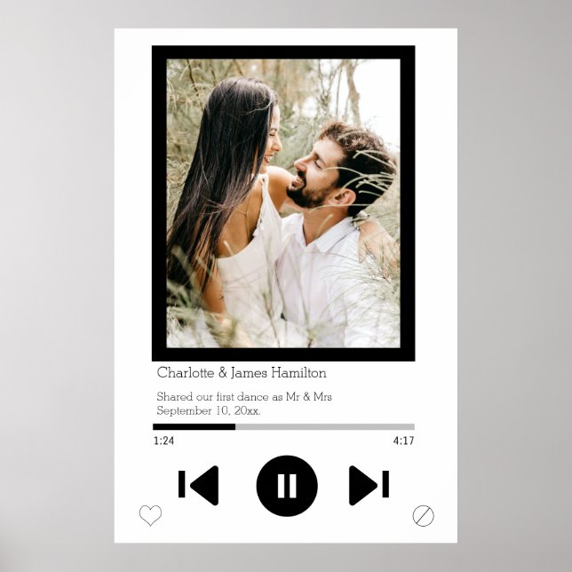 Musikplayer Erster Tanz Foto Poster (Vorne)