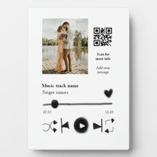 Musikplayer personalisiertes Paar Liebe q r Code t Fotoplatte
