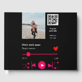 Musikplayer personalisiertes Paar Liebe q r Code t Gästebuch