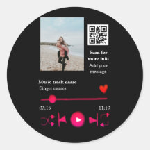 Musikplayer personalisiertes Paar Liebe q r Code t