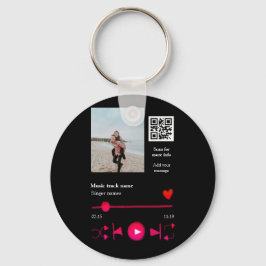 Musikplayer personalisiertes Paar Liebe q r Code t Schlüsselanhänger