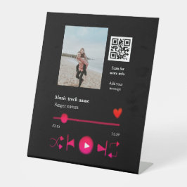 Musikplayer personalisiertes Paar Liebe q r Code t Sockelschild
