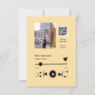 Musikplayer personalisiertes Paar Liebe QR-Code Te Dankeskarte