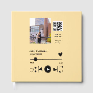 Musikplayer personalisiertes Paar Liebe QR-Code Te Gästebuch