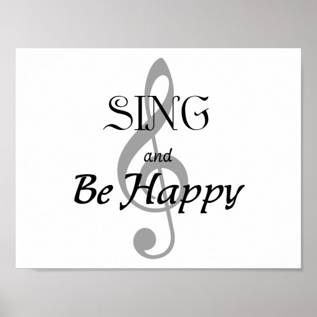 Musikposter "SING and Be Happy" Poster (Vorne)