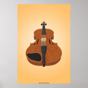 Musikposter: Violine 3D-Modell Poster
