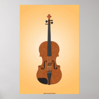 Musikposter: Violine 3D-Modell Poster
