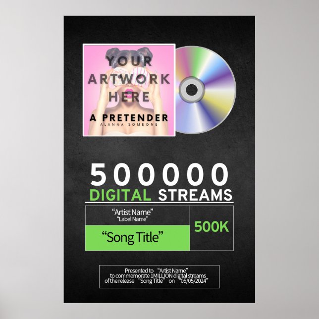 Musikpreis für Streaming-Poster Poster (Vorne)